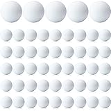 Sosation 50 Pack Lacrosse Ball Bulk 2.5 Inch Soft Rubber Motivational Stress Relief Massage Balls Myofascial Release Tools Muscle Knot Remover(White)