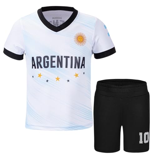 Image of Unisex Kids Soccer Jersey and Shorts Kit 2-Piece Set Boys Girls Football Outfits for Little Athlete 2-14 Years