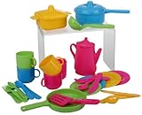 schönes Zubehör Küchenset für die Spielküche, 30 teilig aus hochwertigem Kunststoff