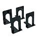 Lafbo Premium Heavy-Duty Black Bookends - Metal L-Shaped Book Ends - Non Skid - Perfect for Books, DVD's, VHS Tapes, Music CD's, Games, - Measures 5.7 x 5 x 6.8 Inches - 2 Sets of 2 Book Supports (4)