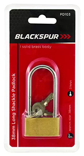 Blackspur BB-PD103 Vorhängeschloss mit langem Bügel, Messing, BB-PD103 Cover