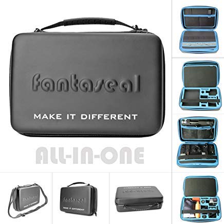 Action Camera Mounts Accessories Hand Bag Carrying Case Bag Organizer Hi Capacity Dual-Layer Waterproof Anti-Impact Travel Suitcase Compatible with GoPro Hero 8 7 6 5 Sony Yi AKASO -13