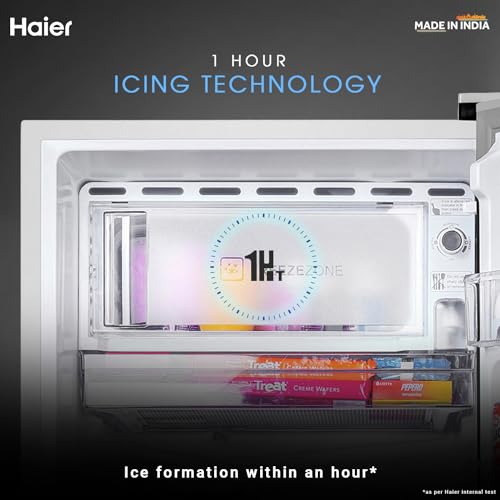 Image of Haier 190 L 5 Star Direct Cool Inverter Single Door Refrigerator Appliance (, HED-205SGB-P, Mirror Glass, Base Stand with Drawer)