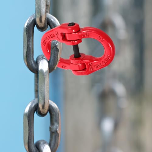 Enlace de Acero Rojo 3.2t para elevación segura de cargas industriales con cadenas y eslingas 5