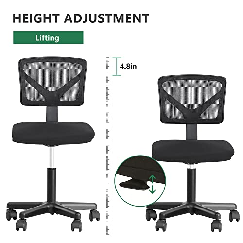 Bestmassage Executive Rolling Swivel Ergonomic Computer Flip Up Arms Lumbar Support Task Mesh Heavy Duty Metal Base Desk Chairs,Black #TOP4