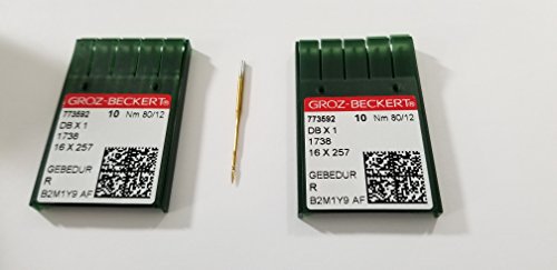 Groz-beckert Db1 Dbx1 1738 Titanium Plated 80/12 Industrial Sewing Needle 20pcs …