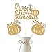 Sweet Little Pumpkin Centerpiece Sticks, Fall Baby Shower Birthday Party Decorations, A Little Pumpkin is On The Way, Autumn Baby Gender Reveal Party Supplies Gold 12 Pieces