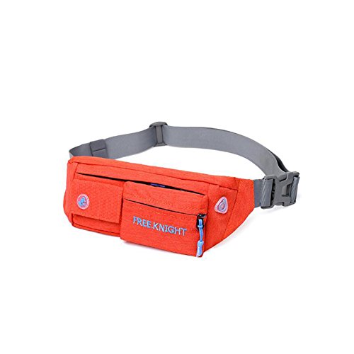 Deerbird Exécution Sac Ceinture Doux Nylon Imperméable Taille Sac Pack Ajustable Bande pour Homme Femmes Exécution Escalade Jogging iPhone X,7 Plus,Samsung S5 S6 (Orange)