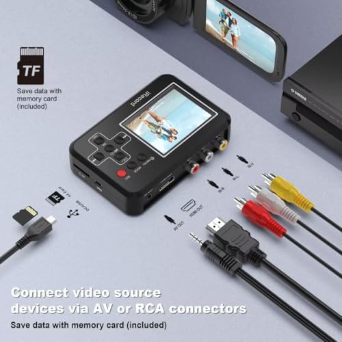 VHS to Digital Converter, Mini Video Capture Device, Record Video from DVD, VCR\'s, VHS Tapes, Hi8, RCA, TV Box, Camcorder - Thumbnail 4