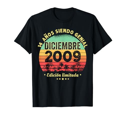 14 Años Cumpleaños Regalo Diciembre 2009 Diciembre 14 Años Camiseta