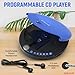 Craig CD2808-BL Personal CD Player with Headphones in Blue and Black | Portable and Programmable CD Player | CD/CD-R Compatible | Random and Repeat Playback Modes |