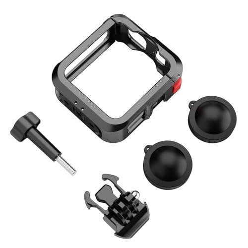 UKATOF For Gopro Max 2 対応アルミニウム合金保護フレーム 転倒防止金属保護カバー (GoPro Max 2アルミニウム合金保護フレーム+レンズカバー)