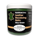 The Original Leather Recoloring Balm by Furniture Clinic - Pine Green Leather Dye for Furniture, Couches & Car Seats - Restore Scratched, Faded, & Damaged Surfaces