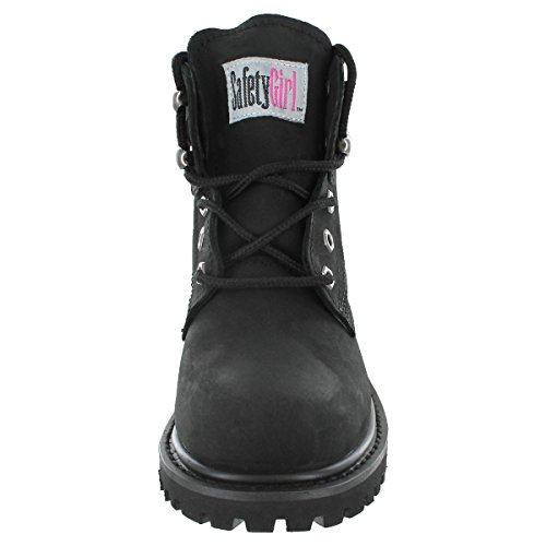 Safety Girl GS004-BLK-6M Safety Girl II Soft Toe Work Boots - Black - 6M, English, Capacity, Volume, Leather, 6M, Black ()