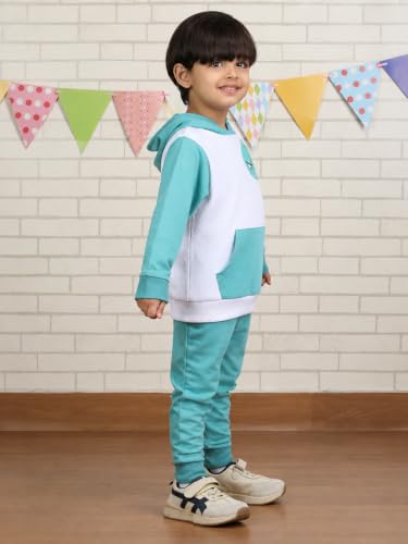 Image of POLKA TOTS 100% Cotton Co-Ord Joggers for Kids | Trendy Sweatshirt & Joggers Set | All Season Wear for Kids, Toddler & Newborn | Soft & Breathable Dress for Boys & Girls | from 6 Months to 8 Years