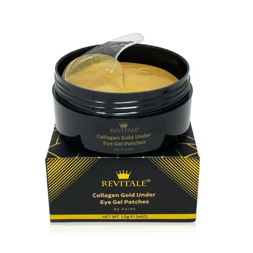 Revitale Gold under EYE Lot de 30 paires de masques en gel de collagène nourrissant, raffermit et hydrate, yeux gonflés et cernes, acide hyaluronique Cover