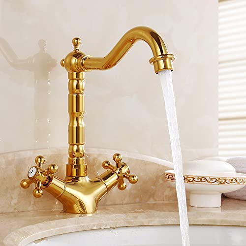 Mitigeur de lavabo Eau Chaude/Froide Pivotant en Laiton Durable - 2