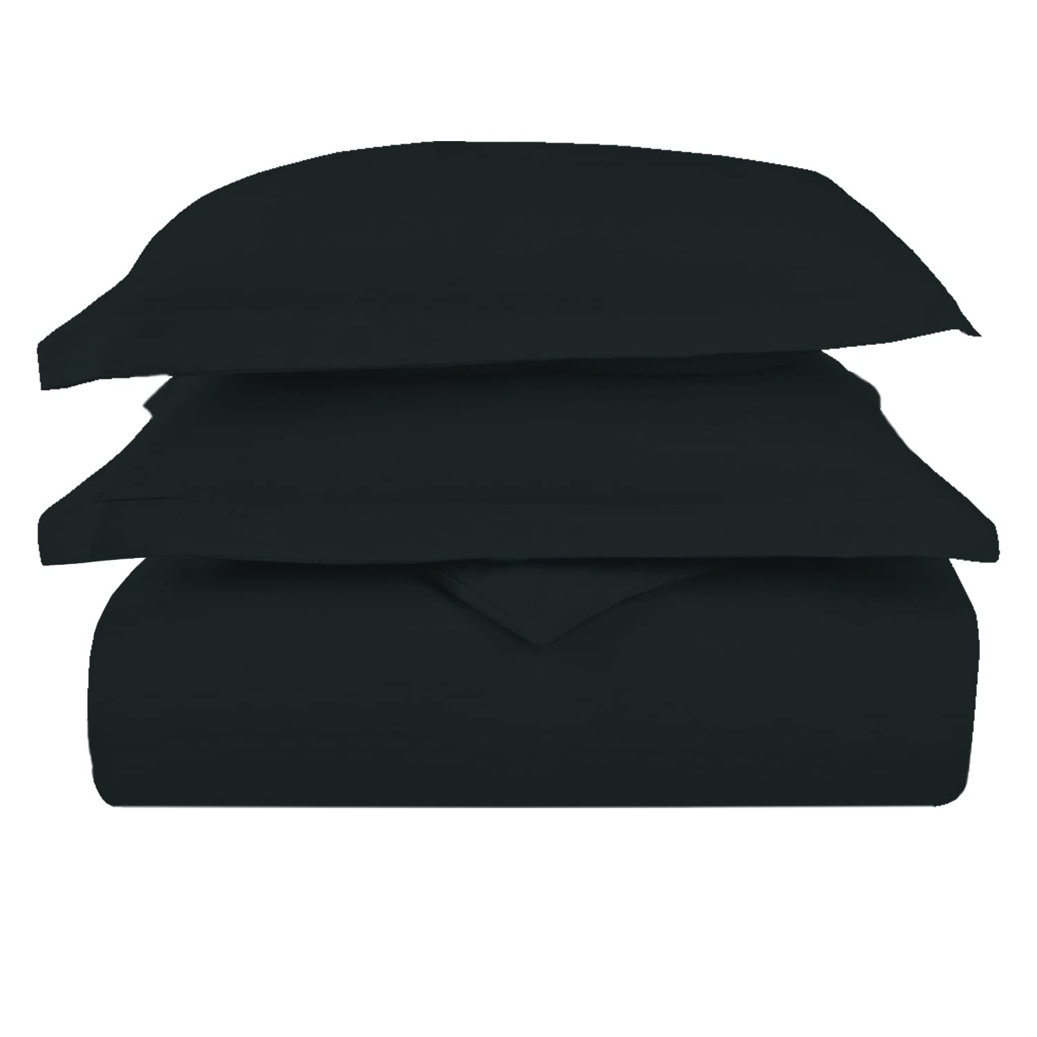 Pizuna Black Luxurious Cotton Duvet Covers King Size 1000 Thread Count 100% Long Staple Cotton King Duvet Cover 230X220cm, Sateen Quilt Cover With Button Closure (Kingsize Duvet Cover Sets)