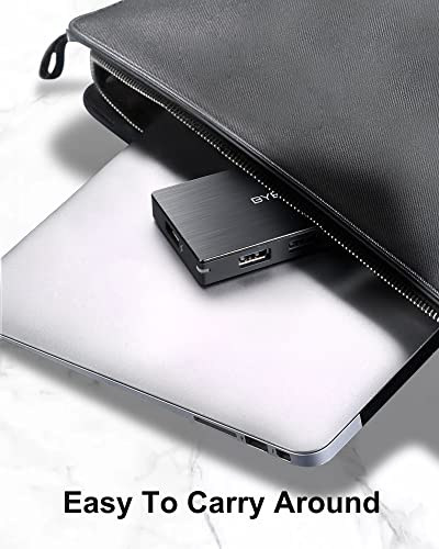Universal Powered USB Hub, BYEASY Aluminum 3 Ports USB 3.0 Hub and 1 USB Smart Charging Port with Power Adapter, Slim USB Splitter for iMac Pro, MacBook Air/Mini, PS5, Surface Pro, Notebook PC, HDD