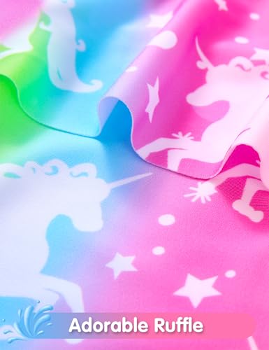 Image of Girls Swimsuit One Piece Ruffles Bathing Suit Kids' Swimwear Quick Dry Summer Beach for 2-14Y