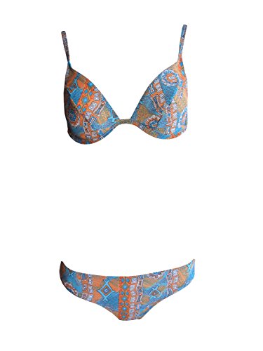 Bikini avec armatures transbronzant Solaire Tan Thru turquoise taille 44
