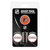 Team Golf NHL Philadelphia Flyers Divot Tool with 3 Golf Ball Markers Pack, Markers are Removable Magnetic Double-Sided Enamel
