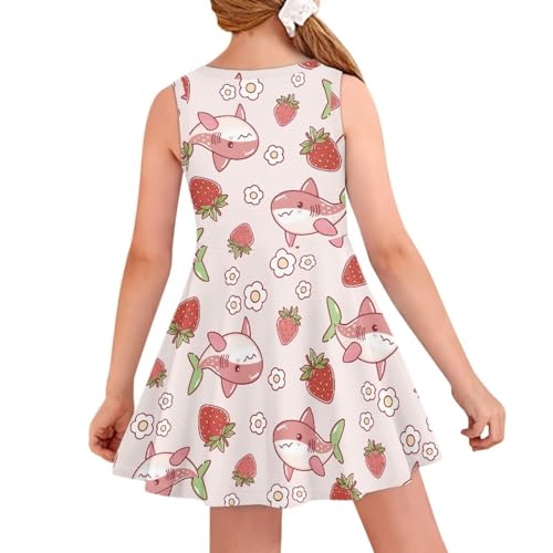 SYtrade Dress for Girls Sleeveless Waisted School Novelty Flared Dress2