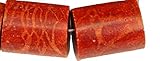 Focal Bead, Sponge Coral 'Orange'(dyed) Pendant - 16 X10mm - 2pcs