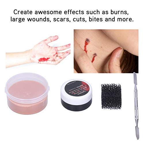 Sangue coagulado falso, efeitos especiais de Halloween, cicatrizes de maquiagem em aço inoxidável, k