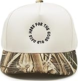 Funky Junque Kids Trucker Hat Baseball Cap - Here for The Good Old Days - Camo/Beige (Medium/Large - 2-9 Years)