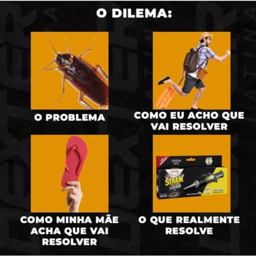 Kit 2 Veneno Barata E 2 Mata Formiga Gel Straik Dexter Latina