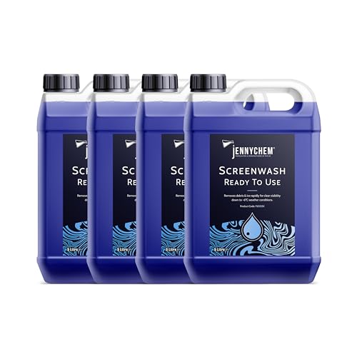 Jennychem Ready Mixed Screenwash Windscreen Fluid 4x5L. All Seasons with -6°C Antifreeze Windscreen Wash Protection. Screenwash Ready To Use Car Windscreen Wash with Streak Free Finish