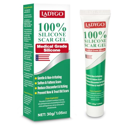 Advance Silicone Scar Cream Gel: Old & New Scars Treatment Stretch Marks Removal - Body Face Surgical Skin Healing - Recovery C-Section Keloids Injury Acne Wound Dark Spot for Kids 1oz (30 g) (Green)
