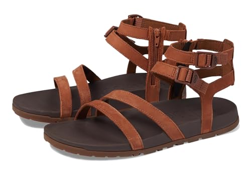 Chaco Women's Lowdown Leather Strappy high Sandal, Nutshell - 2024 New, 7