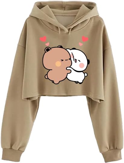 absolute defense Teddy Crop Hoodie Sweatshirt Women Girl Cute Casual Stylish Latest White Black Pink Lavender Beige-picture-26