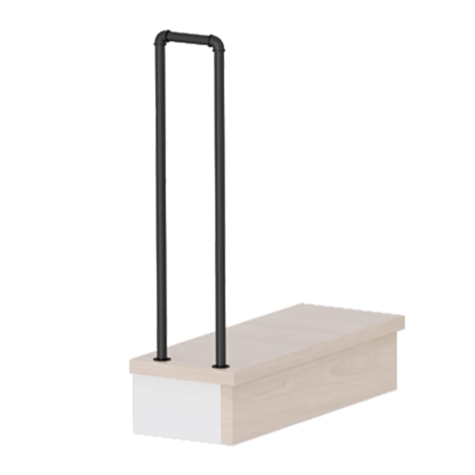 Main courante extérieure pour marches et entrée de maison sécurisée en fer noir