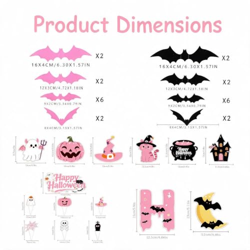 Halloween Birthday Party Decorations, Pink Black Party Supplies with 3 Banners, 18 Balloons, 7 Cake Toppers & 6 Spiral Hanging Swirls, Nightmare Before Christmas Birthday Decorations - image 4