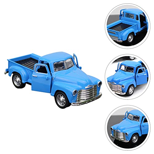Balacoo K16011156KXHC Old Pickup Truck Vintage Truck Figurine Car Model Alloy Car Toy Metal Vehicle Model Toy Table Centerpiece Decoration Sky- Blue thumb #4