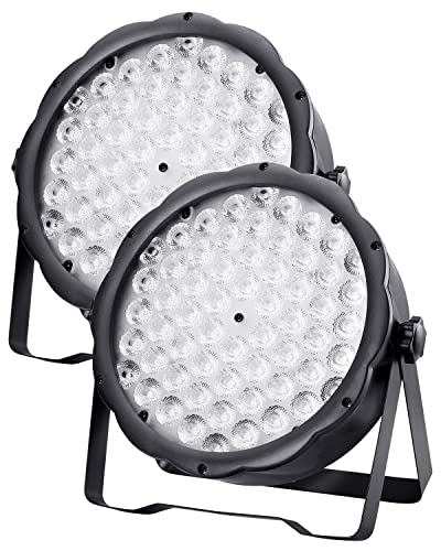 Betopper Stage Lights 60 Led Dj Light Slim Party Light Rgb 3-In-1 Strobe 2-4-7 Ch Dmx Sound Activated For Church Events,Birthday Party, Wedding,School Events,2 Set #TOP24