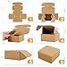 Eupako Small Shipping Boxes 4x4x2 Inches - 50 Pack Brown Corrugated Cardboard boxes for Packaging Small Business, Mailer Box