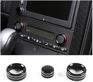 Cubierta de perilla de control central de aleación de aluminio para Corvette C6 2005 2013, accesorios decorativos en color negro. Mejora el aspecto de tu coche