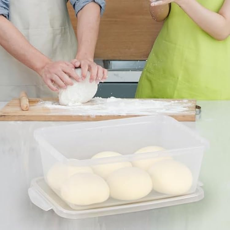4-Pack Proofing Container with 6 L Capacity, Fits Up to 3000 Grams of Dough, Dough Rising Box for Bread, Sourdough, Pizza
