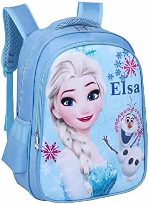 Anime Cartoon Backpack Large-Capacity School Bag Multi-Functional Bookbag Travel Bag For Girls Kids 16 Inch Blue