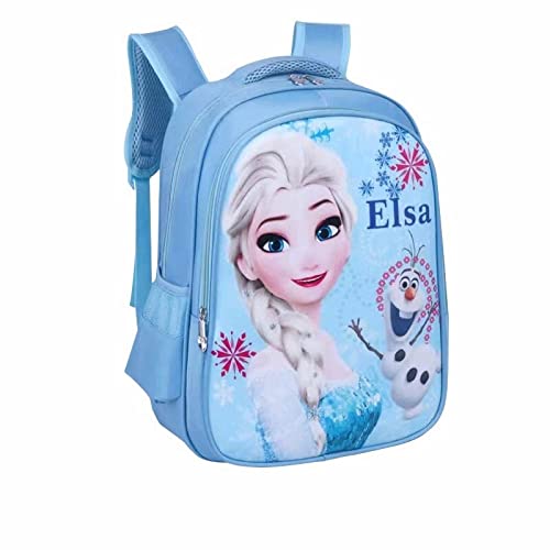 Anime Cartoon Backpack Large-Capacity School Bag Multi-Functional Bookbag Travel Bag For Girls Kids 16 Inch Blue #TOP21