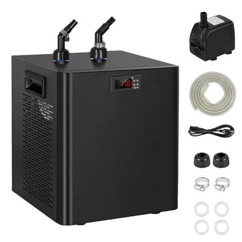 Calentador enfriador de agua ajustable sistema de refrigeración 160L 300L 500L para terapia de baño de hielo y cultivo de mariscos frescos R acuario (300l/79gal)