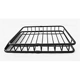 CDADY Universal Split Roof Rack with Extensions Heavy Duty Roof Mounted Cargo Basket Rack Roof Top L