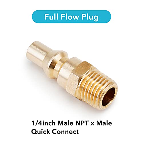 Stanbroil 1/4" Rv Propane Quick Connect Adapter For Propane Hose, Propane Or Natural Gas 1/4" Quick Connect Or Disconnect Kit - Shutoff Valve & Full Flow Plug #TOP3