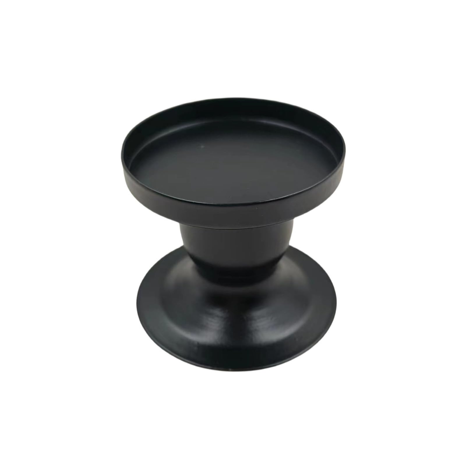 WEILWH Decorative Iron Stand Collection Round Holder Candlesticks Beautiful Iron Platform Round Candlesticks