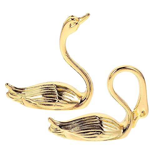 Yardenfun 2pezzi Scultura Di Cigno in Lega Di Zinco Statuina Di Cigno Decorativa Ornamentazione Da Tavolo Elegante Per Soggiorno Sala Da Tè Ufficio