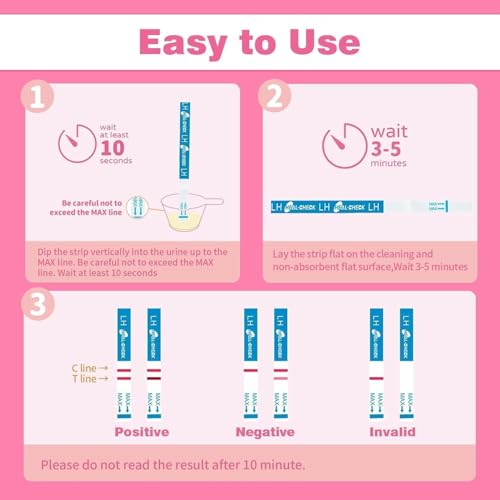Image of HEAL-CHECK 50 Count Ovulation Test Strips with Cups, Bulk Ovulation Test Strips for Women, Ovulation Predictor Kit, Accurate Fertility Tests for Home, Individually Wrapped 5mm LH